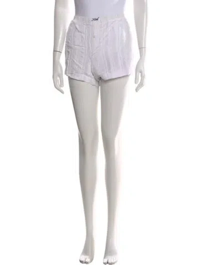 Pre-owned Kith Striped Mini Shorts In Neutral