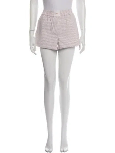 Pre-owned Kith Striped Mini Shorts In Neutrals