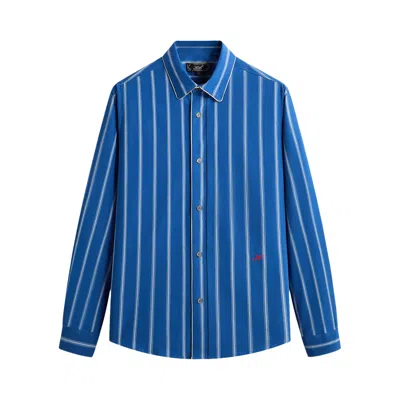 Pre-owned Kith Striped Poplin Georgie Shirt 'excellence' | Blue | Men's Size Xl