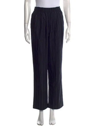 Pre-owned Kith Striped Straight Leg Pants In Blue