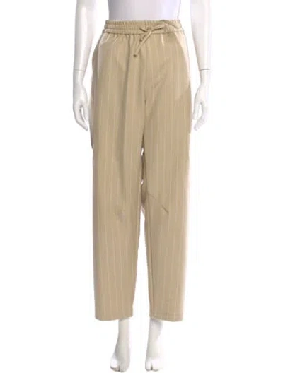 Pre-owned Kith Striped Straight Leg Pants In Neutral