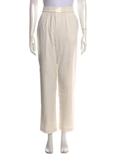 Pre-owned Kith Striped Straight Leg Pants In Yellow