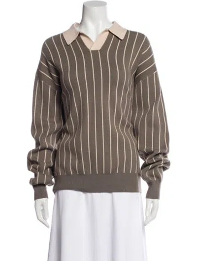 Pre-owned Kith Striped V-neck Sweater In Multi