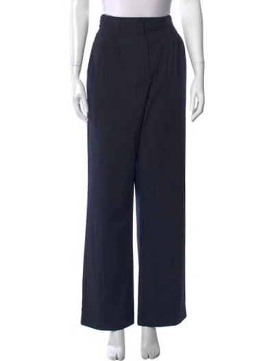 Pre-owned Kith Striped Wide Leg Pants In Blue