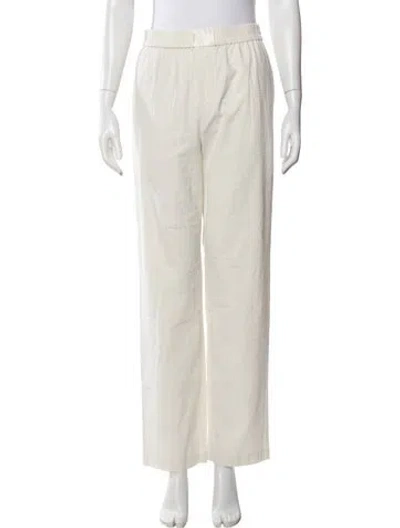 Pre-owned Kith Striped Wide Leg Pants In White