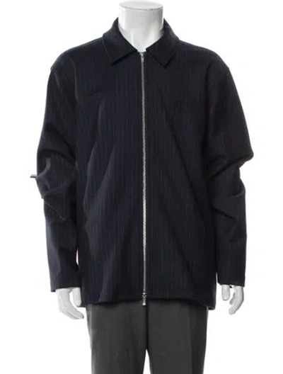 Pre-owned Kith Striped Windbreaker In Blue