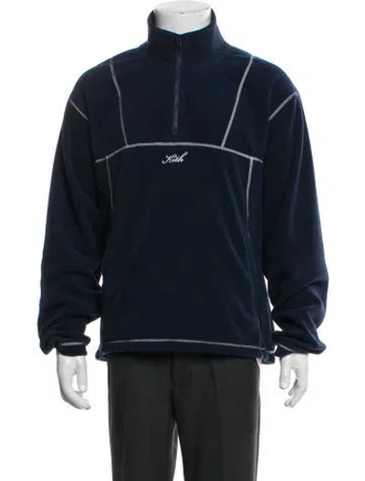 Pre-owned Kith Striped Windbreaker In Blue