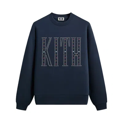 Pre-owned Kith Studded Nelson Crewneck 'nocturnal' | Blue | Men's Size L