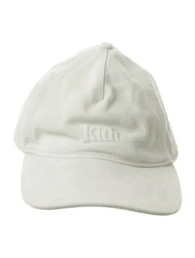 Pre-owned Kith Suede Baseball Cap In Green