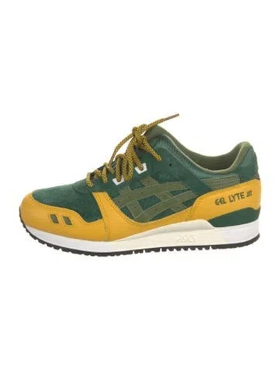 Pre-owned Kith Suede Printed Athletic Sneakers W/ Tags In Green