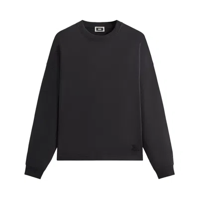 Pre-owned Kith Sueded French Terry Long Sleeve Lawson Tee 'black' | Men's Size L