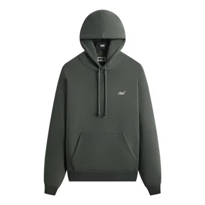 Kith Sueded French Terry Nelson Hoodie 'machine' In Green