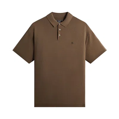 Pre-owned Kith Super Fine Viscose Knit Baldwin Polo 'legion' | Brown | Men's Size Xl