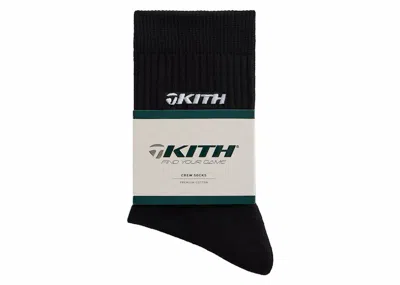 Pre-owned Kith Taylormade Crew Socks In Black