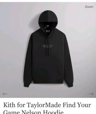 Pre-owned Kith Taylormade Find Your Game Nelson Hoodie Black 2024 Small Ready To Ship