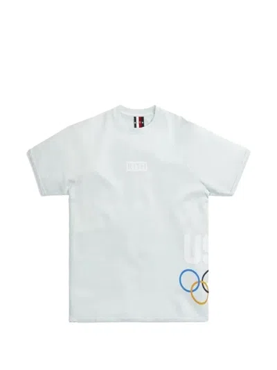 Kith Team Usa 5 Rings Howard Crew-neck T-shirt In White