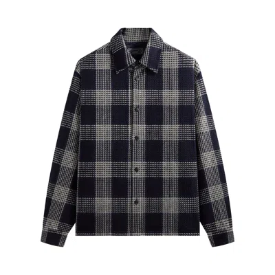 Pre-owned Kith Textured Plaid Deon Shirt 'nocturnal' | Black | Men's Size S