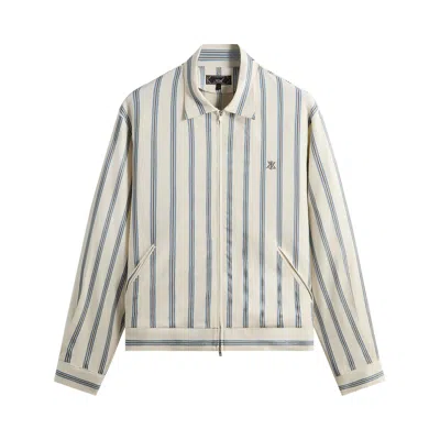 Pre-owned Kith Textured Stripe Connor Blouson Jacket 'ovation' | White | Men's Size L