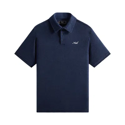 Pre-owned Kith Textured Towel Terry Heathrow Polo 'nocturnal' | Black | Men's Size M