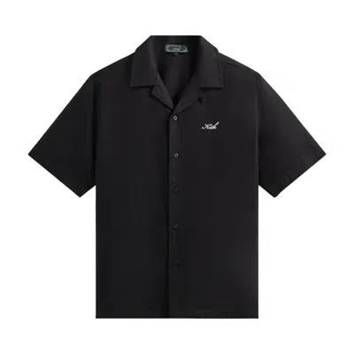 Pre-owned Kith Thompson Camp Collar Shirt 'black'