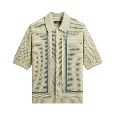 Pre-owned Kith Thompson Crochet Buttondown 'fresh' | Cream | Men's Size L In White