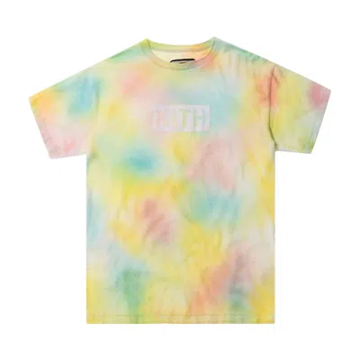 Pre-owned Kith Tie Dye Box Logo Tee 'yellow' | Men's Size L
