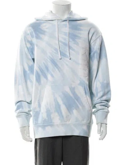 Pre-owned Kith Tie-dye Print Crew Neck Hoodie In Blue