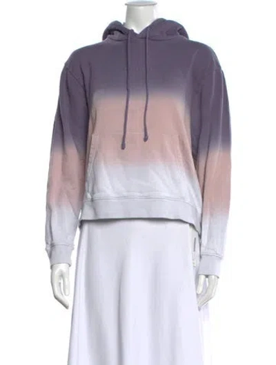 Pre-owned Kith Tie-dye Print Crew Neck Hoodie In White