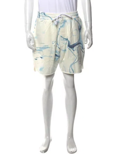 Pre-owned Kith Tie-dye Print Jogger Shorts In White
