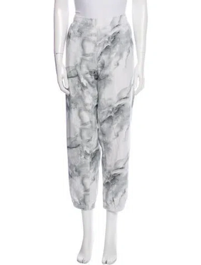 Pre-owned Kith Tie-dye Print Straight Leg Pants In Gray