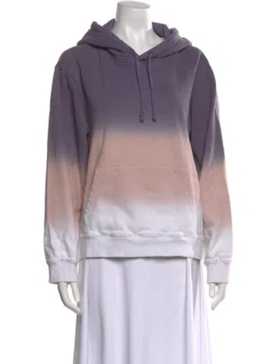 Pre-owned Kith Tie-dye Print V-neck Sweatshirt In Purple