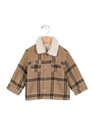 Pre-owned Kith Babies' Toddler Boys' Embroidered Flannel Jacket In Neutrals