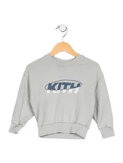 Pre-owned Kith Babies' Toddler Boys' Graphic Long Sleeve Sweatshirt In Gray