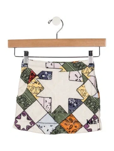 Pre-owned Kith Babies' Toddler Girls' Bandana Pattern Skirt In Neutrals