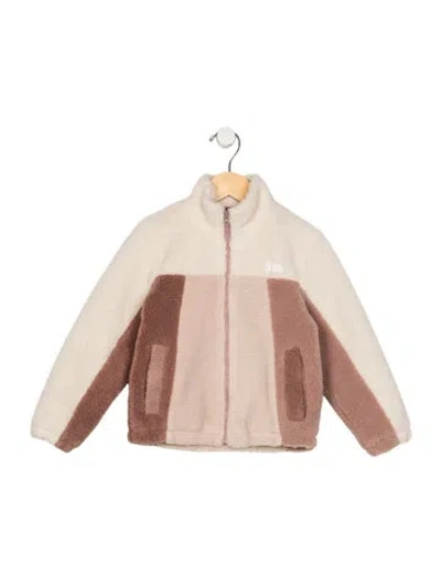 Pre-owned Kith Babies' Toddler Girls' Block Pattern Zip Up Sweater In Multi