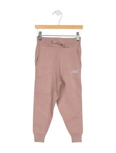 Pre-owned Kith Babies' Toddler Girls Drawstring Closure Sweatpants In Pink