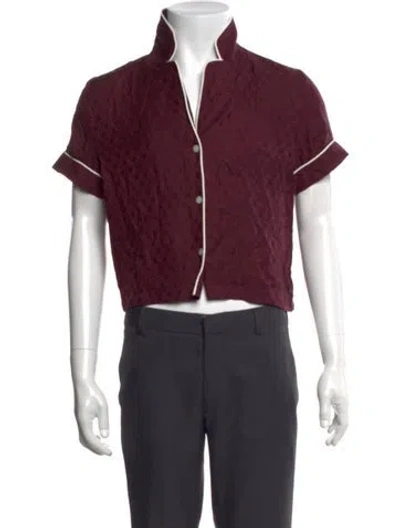 Pre-owned Kith Top Patterned Pajamas In Burgundy
