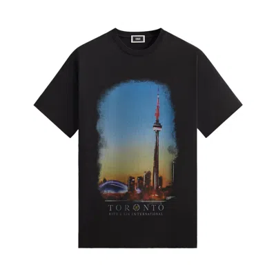 Pre-owned Kith Toronto Skyline Vintage Tee 'black'