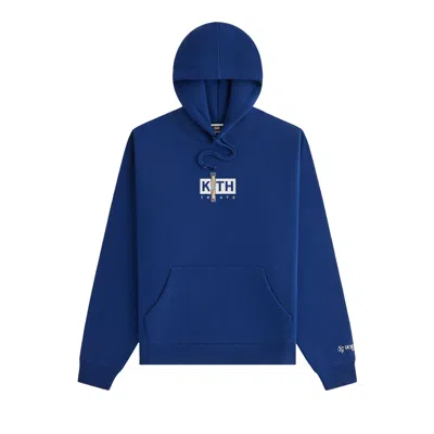 Pre-owned Kith Treat For Yoku Moku Classic Logo Williams Iii Hoodie 'action' | Blue | Men's Size L
