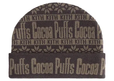 Pre-owned Kith Treats Cocoa Puffs Beanie In Kindling In Brown