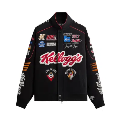 Pre-owned Kith Treats For Kellogg's Frosted Flakes Cereal & Tony The Tiger Racing Jacket 'black' | Men's Size