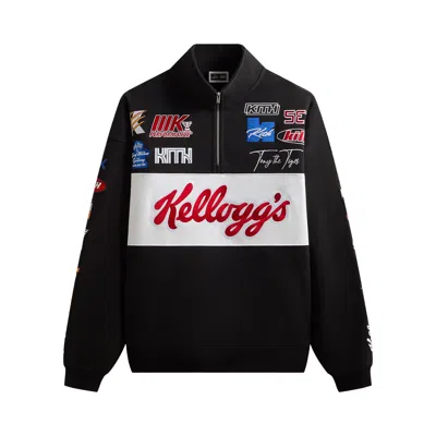 Pre-owned Kith Treats For Kellogg's Frosted Flakes Cereal & Tony The Tiger Racing Nelson Quarter Zip 'black' |
