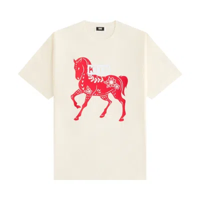 Pre-owned Kith Treats Year Of The Horse Vintage Tee 'sandrift' | Cream | Men's Size L In White