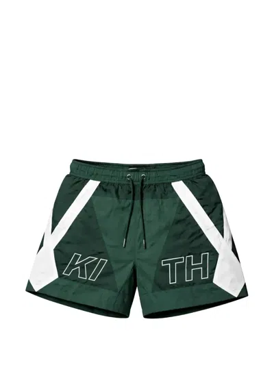 Kith Turbo Panelled Shorts In Green