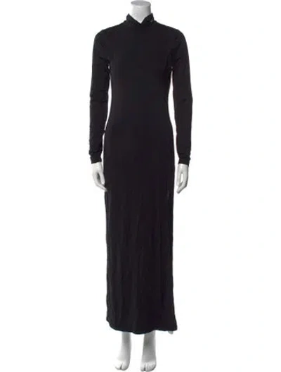 Pre-owned Kith Turtleneck Long Dress In Black