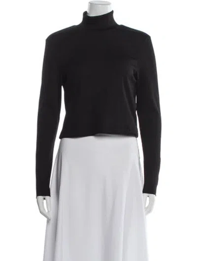 Pre-owned Kith Turtleneck Long Sleeve Top In Black