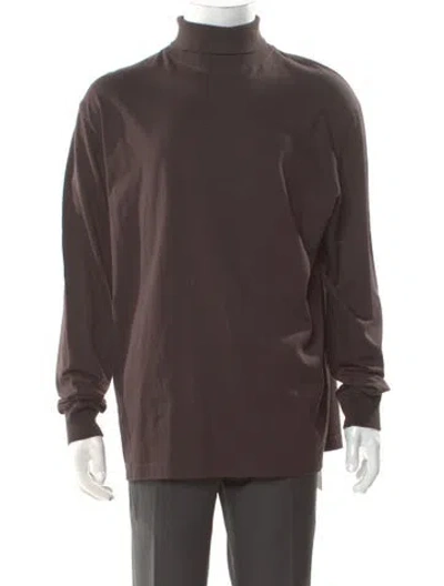 Pre-owned Kith Turtleneck Long Sleeve T-shirt In Brown