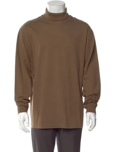 Pre-owned Kith Turtleneck Long Sleeve T-shirt In Brown