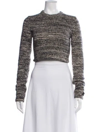 Pre-owned Kith Tweed Pattern Crew Neck Sweater In Neutrals