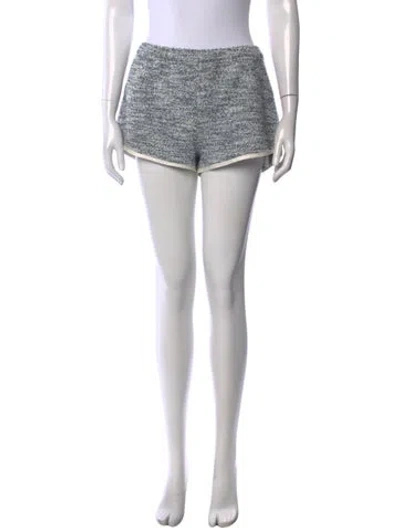Pre-owned Kith Tweed Pattern Mini Shorts W/ Tags In Black